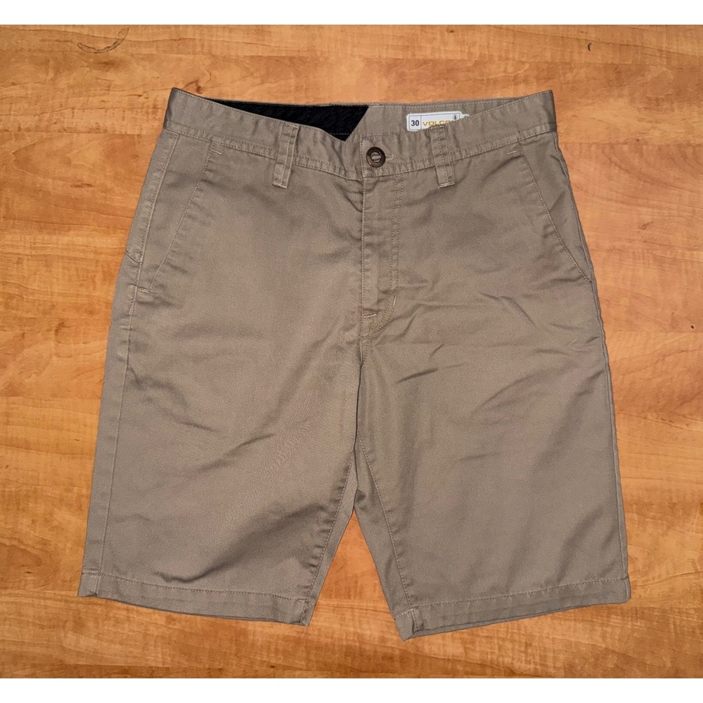 Volcom Frickin‎ Modern Fit Chino Shorts Mens 30 Khaki Tan Recycled Twill Skate